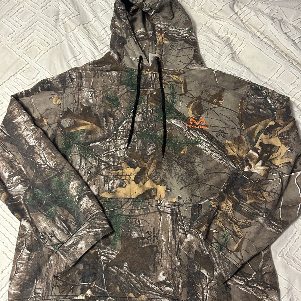 Realtree Camouflage Hoodie with Orange Logo